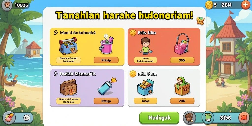 Tampilkan karakter utama dalam RPZZZ dengan aksi menarik.