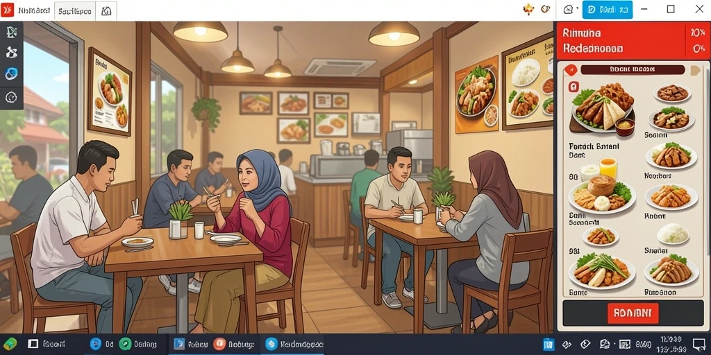 Tangkapan layar menunjukkan karakter utama dalam aksi mendebarkan.